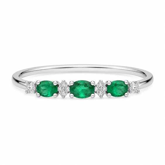 Anillo Donna Oro Mujer in Oro Smeraldi+Diamanti 0.539 Ct LAE13588.003 - LAE13588.003